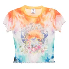 Сетчатая футболка с принтом