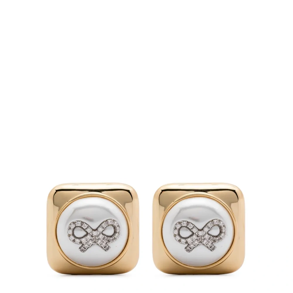 Серьги Bow Square