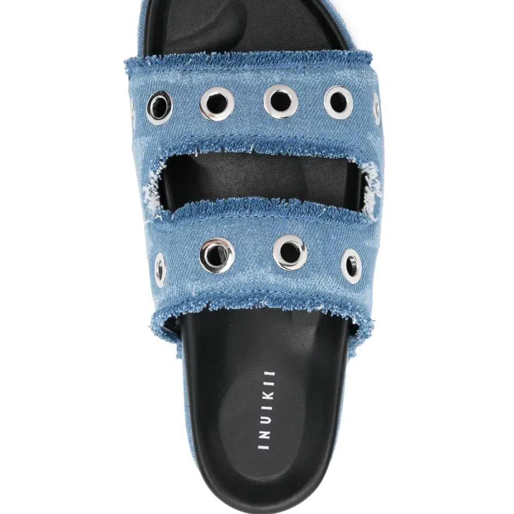 Шлепанцы из денима Шлепанцы из денима