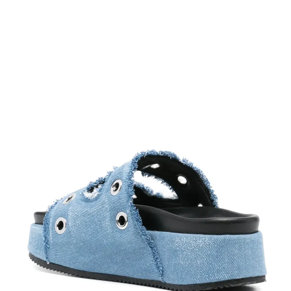 Шлепанцы из денима Шлепанцы из денима