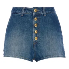Джинсовые шорты с завышенной талией Джинсовые шорты с завышенной талией