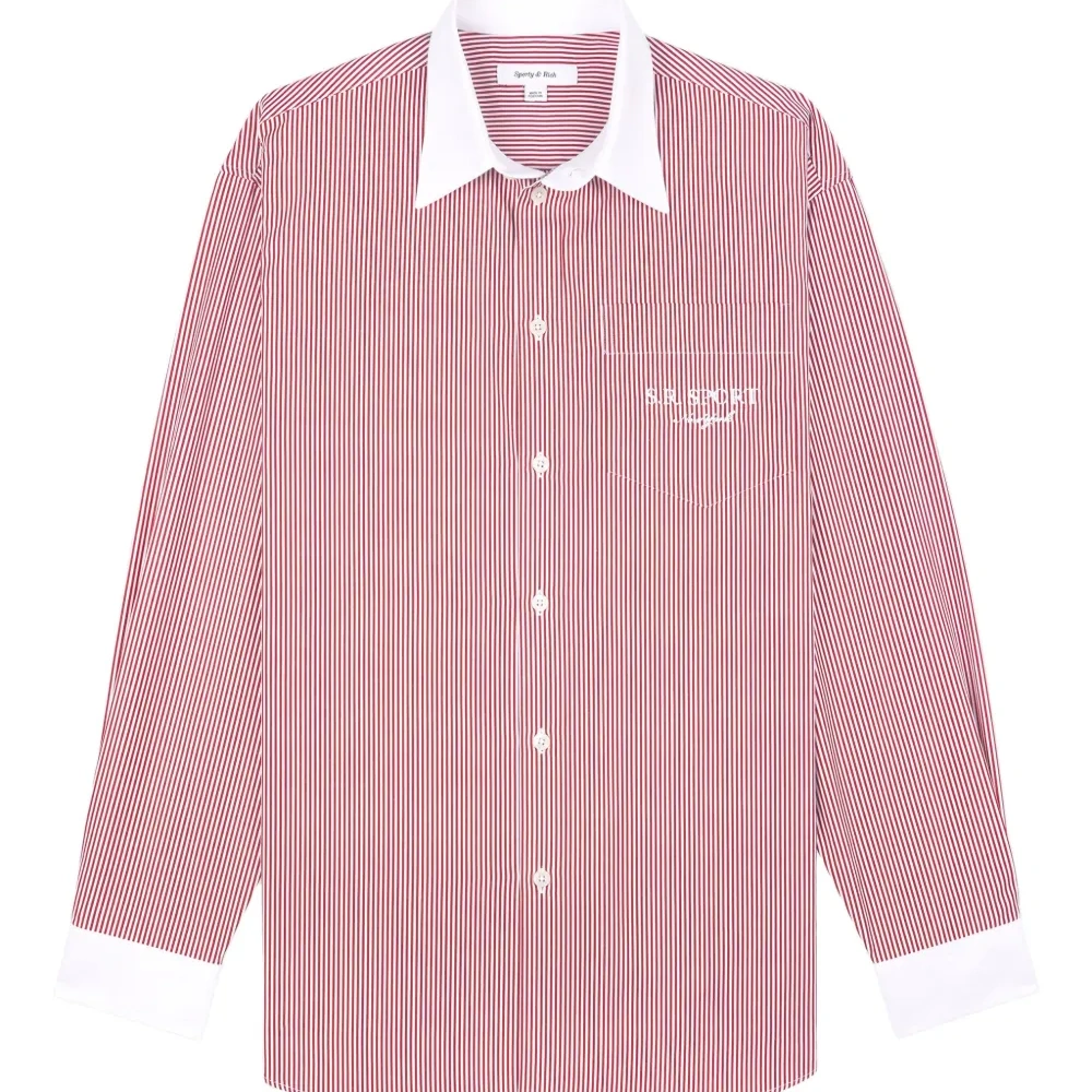 Рубашка с контрастным воротником