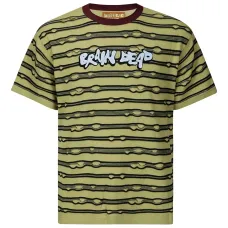 Полосатая футболка с эффектом потертости