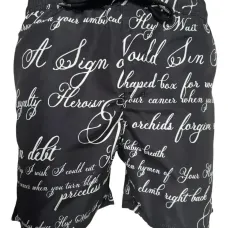 Шорты с текстовым принтом