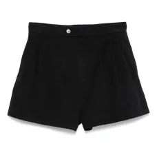 Шорты с завышенной талией и складками