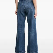 Широкие джинсы с карманами