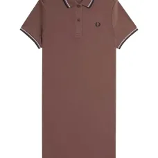 Платье мини с воротником поло