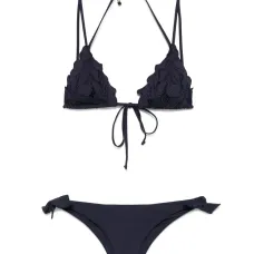 бикини с цветочной аппликацией