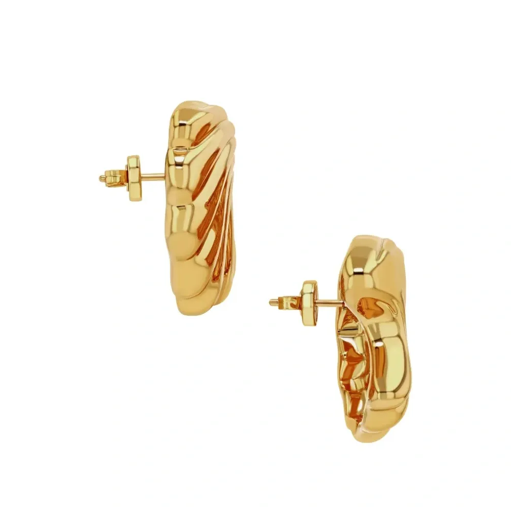 серьги Curved Shell