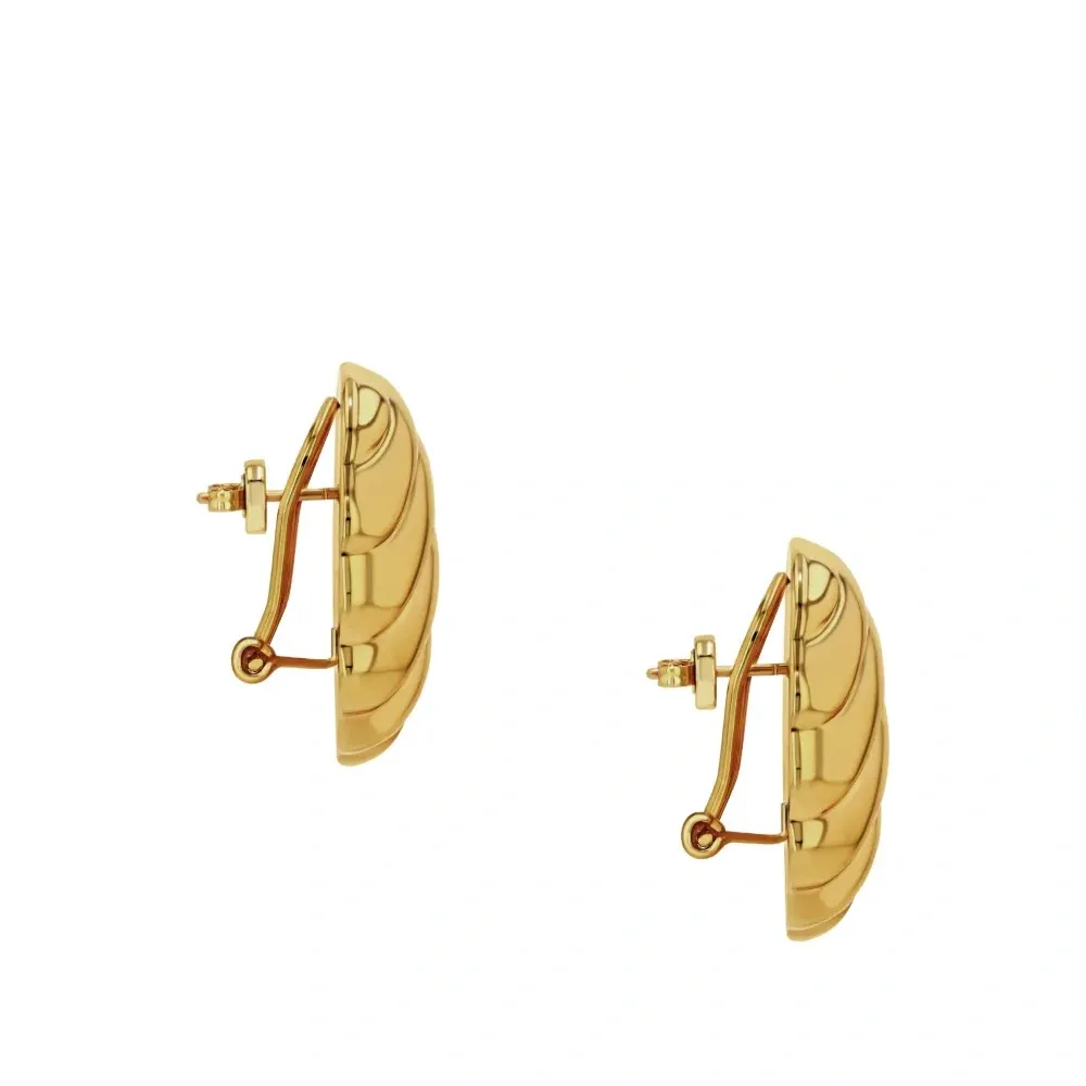 серьги Ribbed Oval