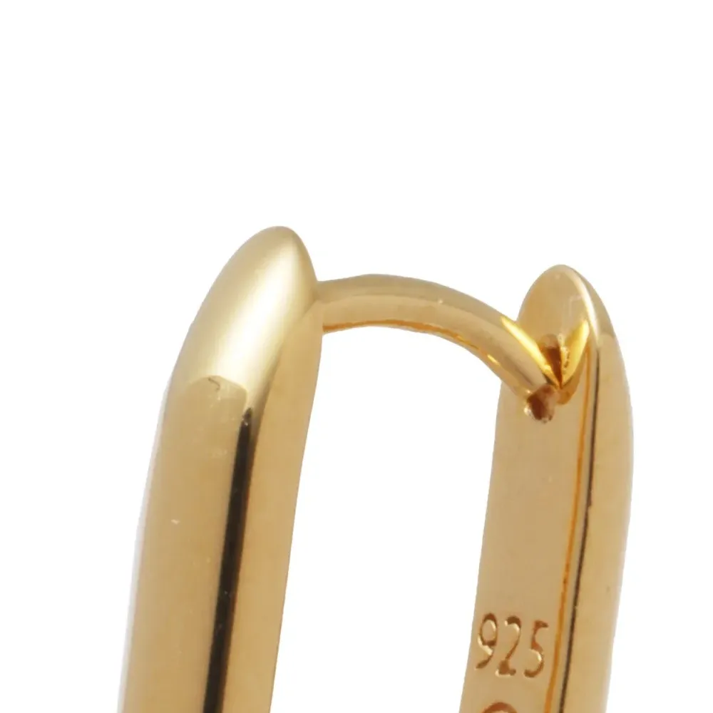 Серебряные серьги-кольца Ovate