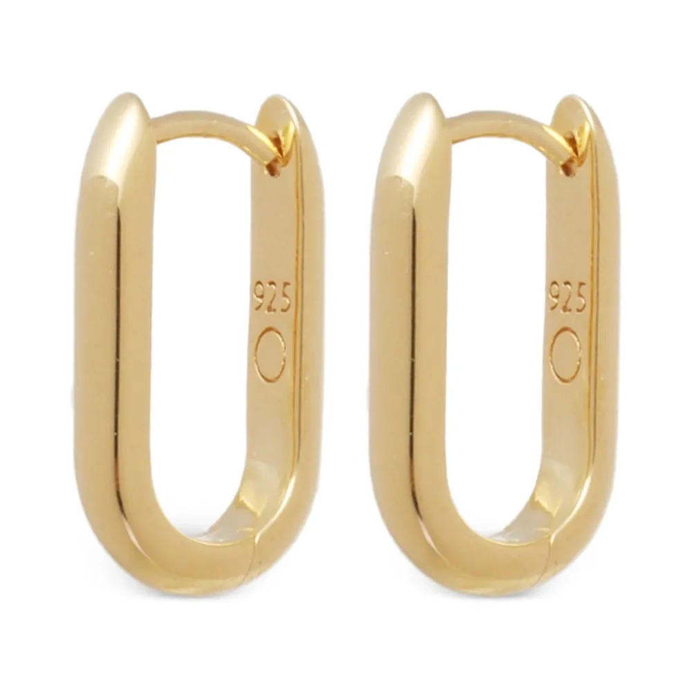 Серебряные серьги-кольца Ovate