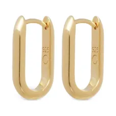 Серебряные серьги-кольца Ovate