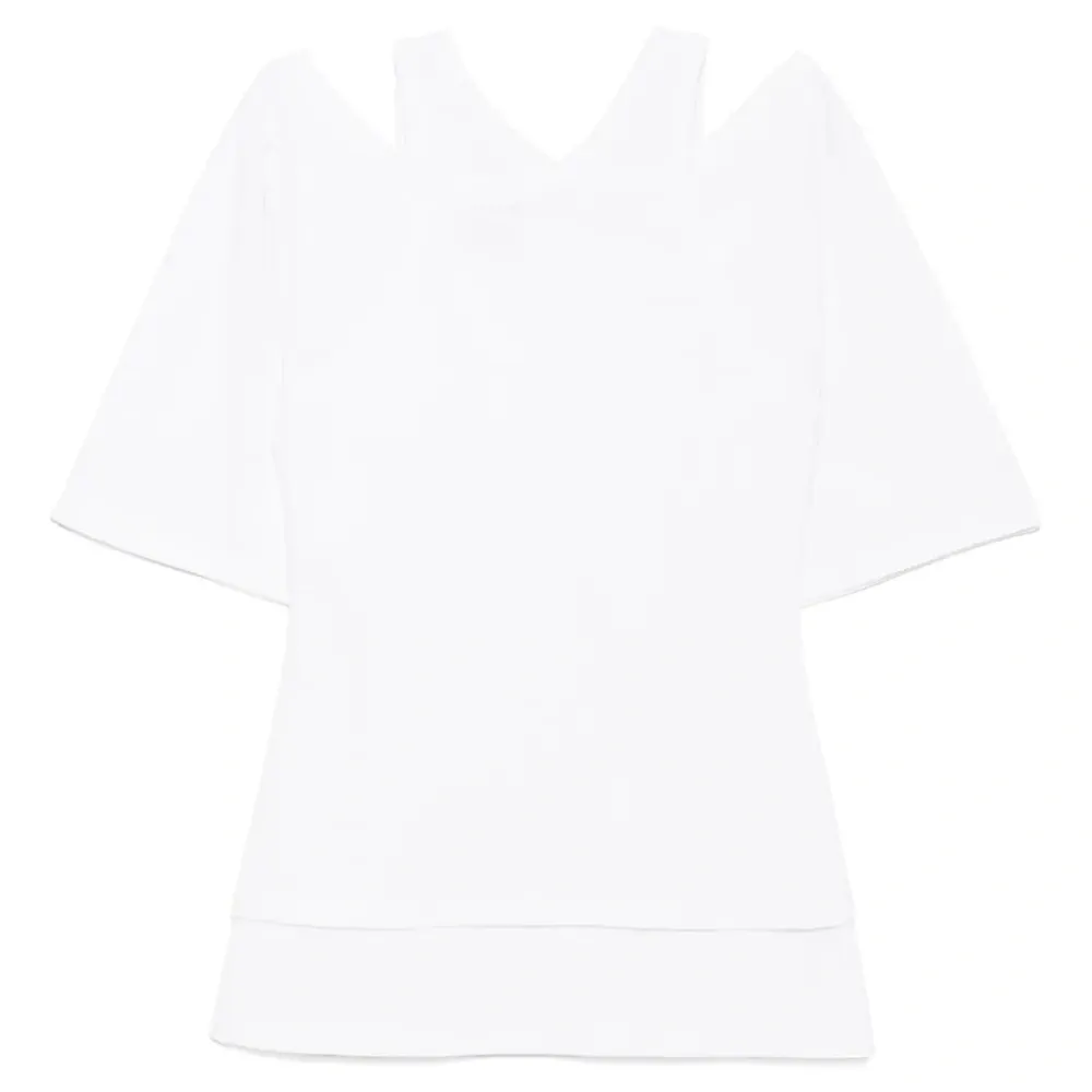 Двухслойный топ с короткими рукавами