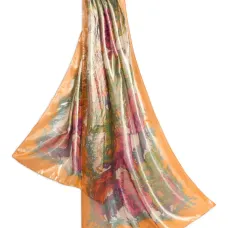 Шелковый платок с принтом