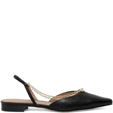 Балетки с ремешком на пятке и цепочкой