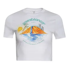 Укороченная футболка с графичным принтом Укороченная футболка с графичным принтом