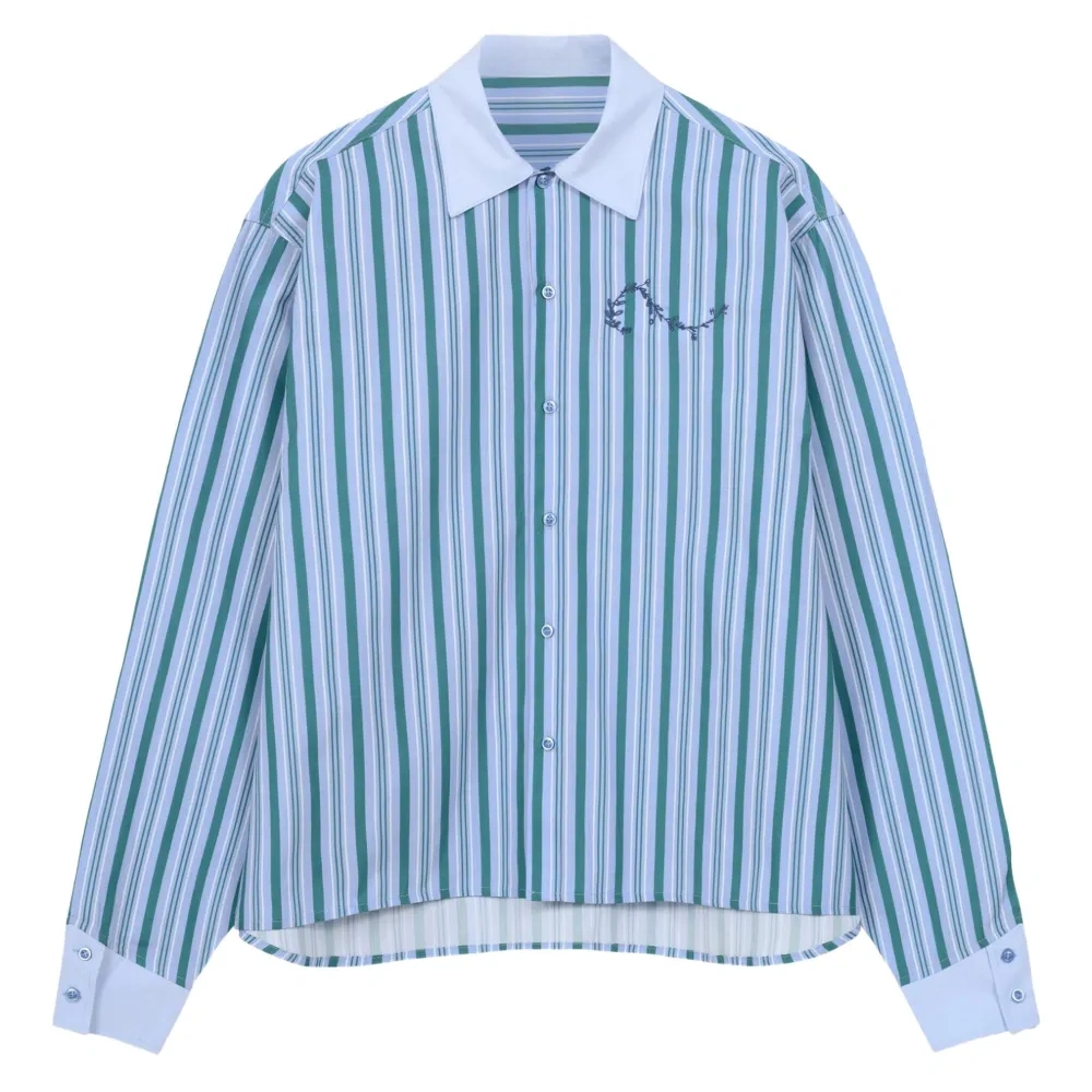 Полосатая рубашка на пуговицах