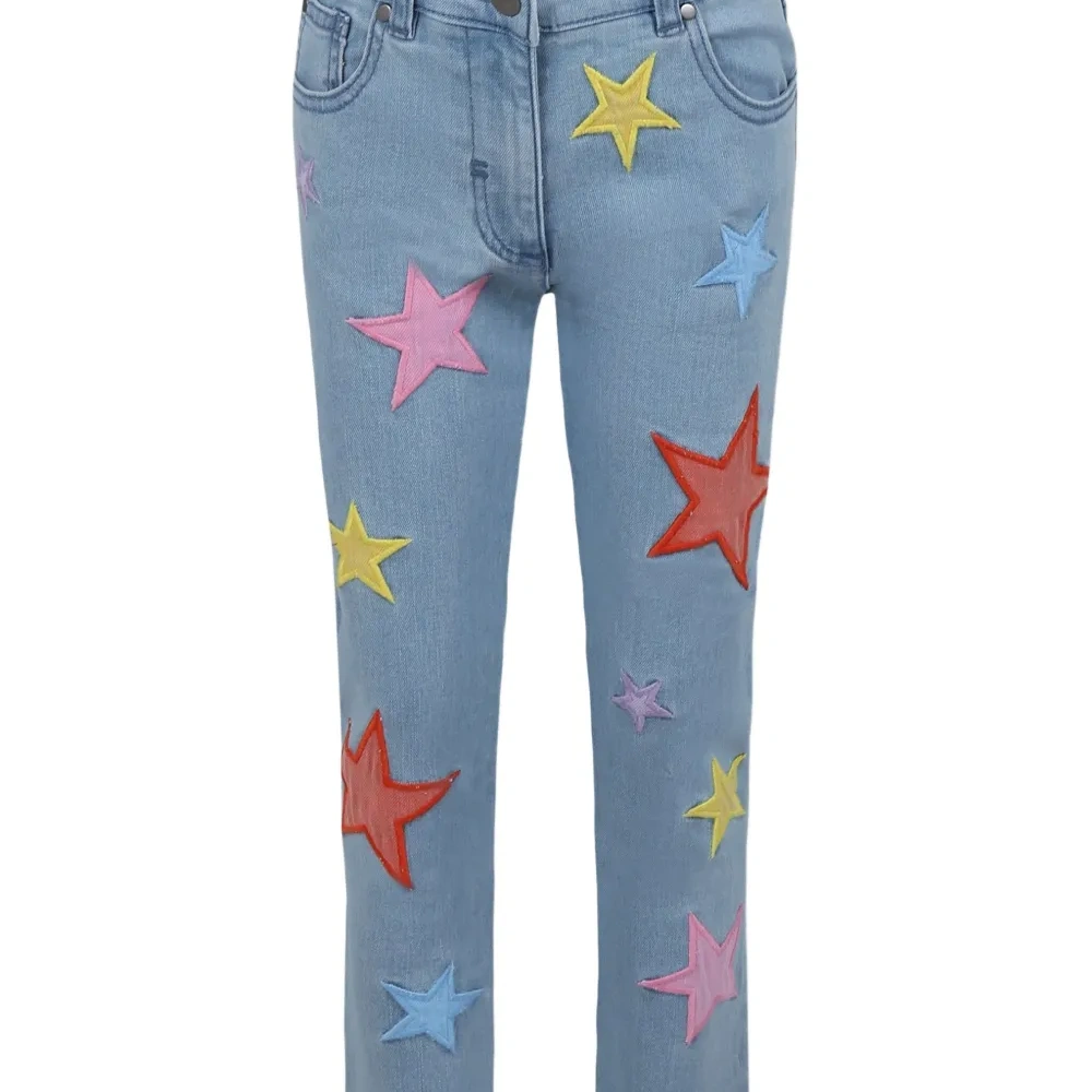 Джинсы с принтом