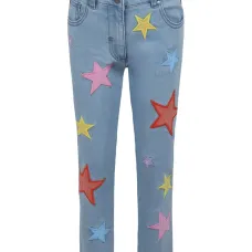 Джинсы с принтом