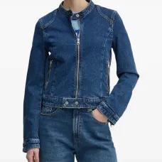 Джинсовая куртка со вставками