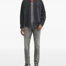 Джинсы из вареного денима Джинсы из вареного денима