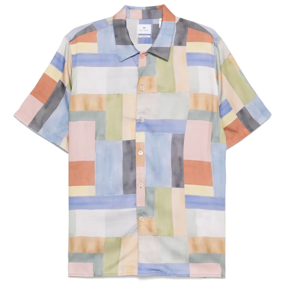 Рубашка в стиле колор-блок