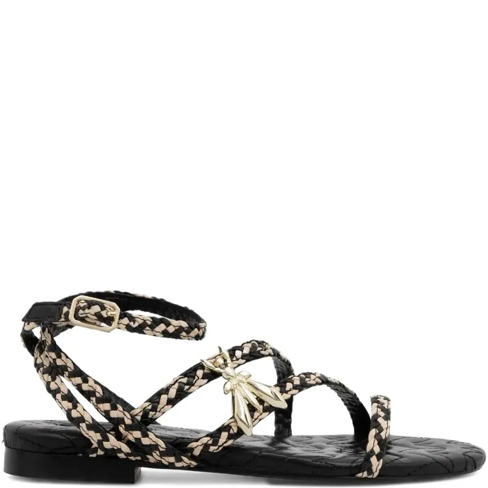 Сандалии с плетеными ремешками