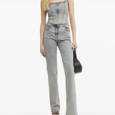 Джинсовый топ на молнии