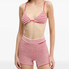 Полосатые плавки бикини с завышенной талией Полосатые плавки бикини с завышенной талией