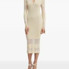 Платье в рубчик на молнии