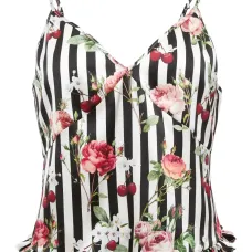 топ с оборками и принтом