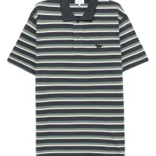 Полосатая рубашка поло с нашивкой Profile Fox