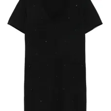 Платье мини с вышитым логотипом Платье мини с вышитым логотипом