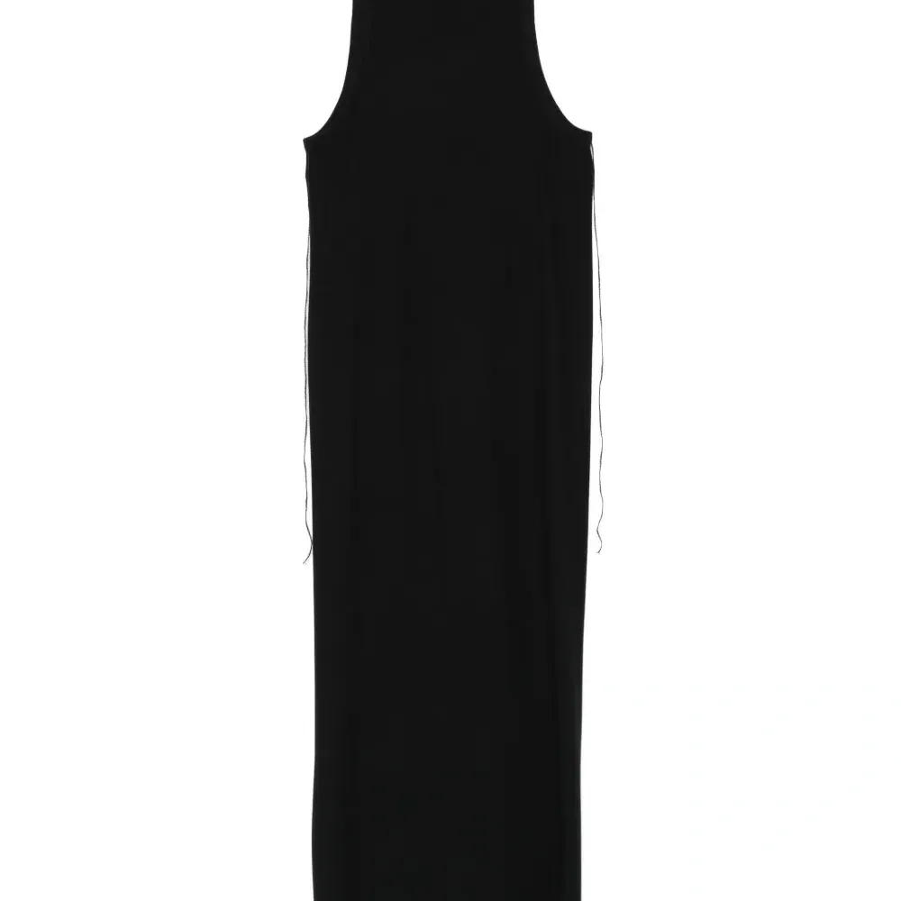 Платье миди в рубчик