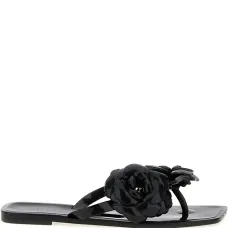 Шлепанцы с цветочным декором