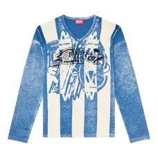 полосатый свитер Oliba с V-образным вырезом