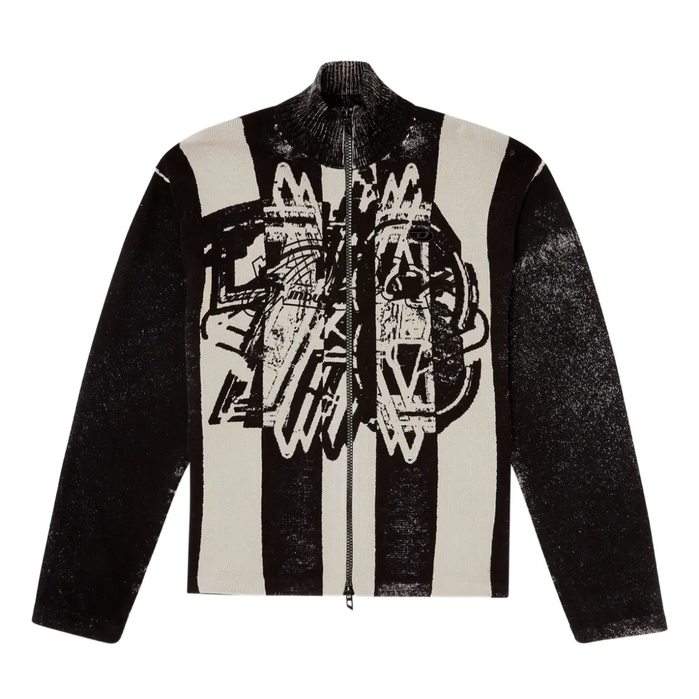 бомбер в полоску на молнии