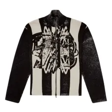 бомбер в полоску на молнии