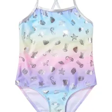 Купальник с эффектом металлик