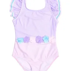 Купальник с цветочной аппликацией