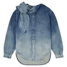 Джинсовая блузка с завязками Джинсовая блузка с завязками