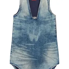 Джинсовое платье мини De-Laris с V-образным вырезом Джинсовое платье мини De-Laris с V-образным вырезом