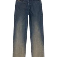 Джинсы свободного кроя с эффектом омбре Джинсы свободного кроя с эффектом омбре