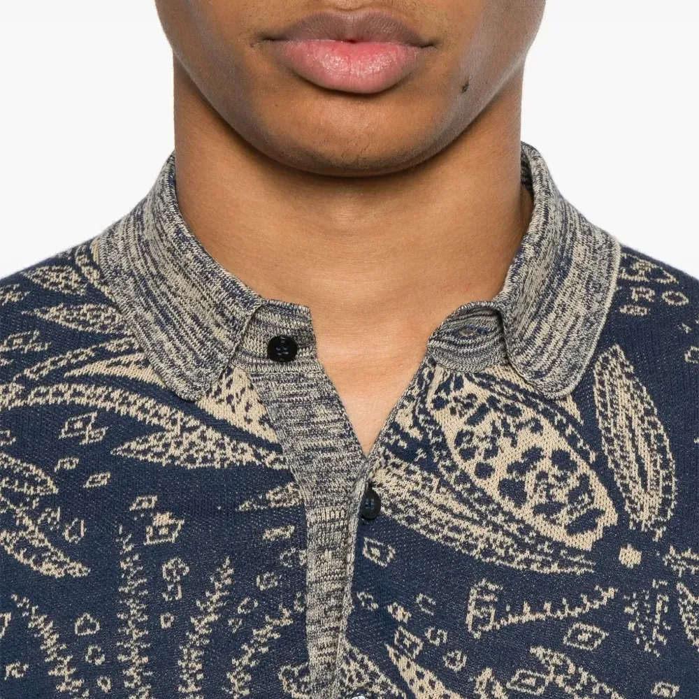 Жаккардовая рубашка с узором пейсли