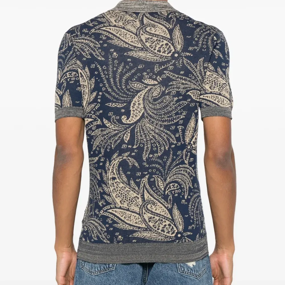 Жаккардовая рубашка с узором пейсли