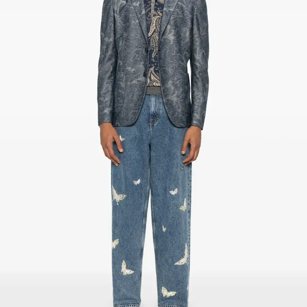 Жаккардовая рубашка с узором пейсли