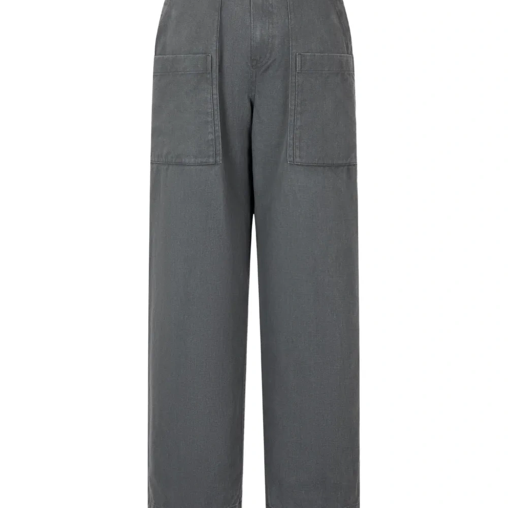 Брюки карго с завышенной талией