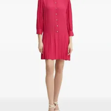 Платье-рубашка мини со складками Платье-рубашка мини со складками