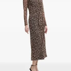 Платье миди с леопардовым принтом Платье миди с леопардовым принтом